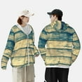thumbnail image 4 of Gaeub Retro Wooden Men's and Women's UPF 50+ Long-Sleeved Sun Protection Clothing, Fishing Shirt Long Sleeve Zip-Large, 4 of 7