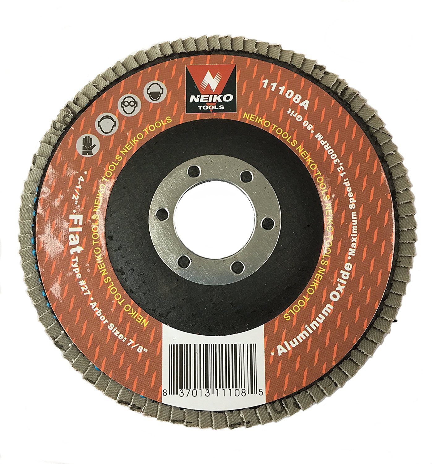 10 New 7" Neiko 80 Grit Sanding Flap Discs Flat Grinding & Sanding Wheels 