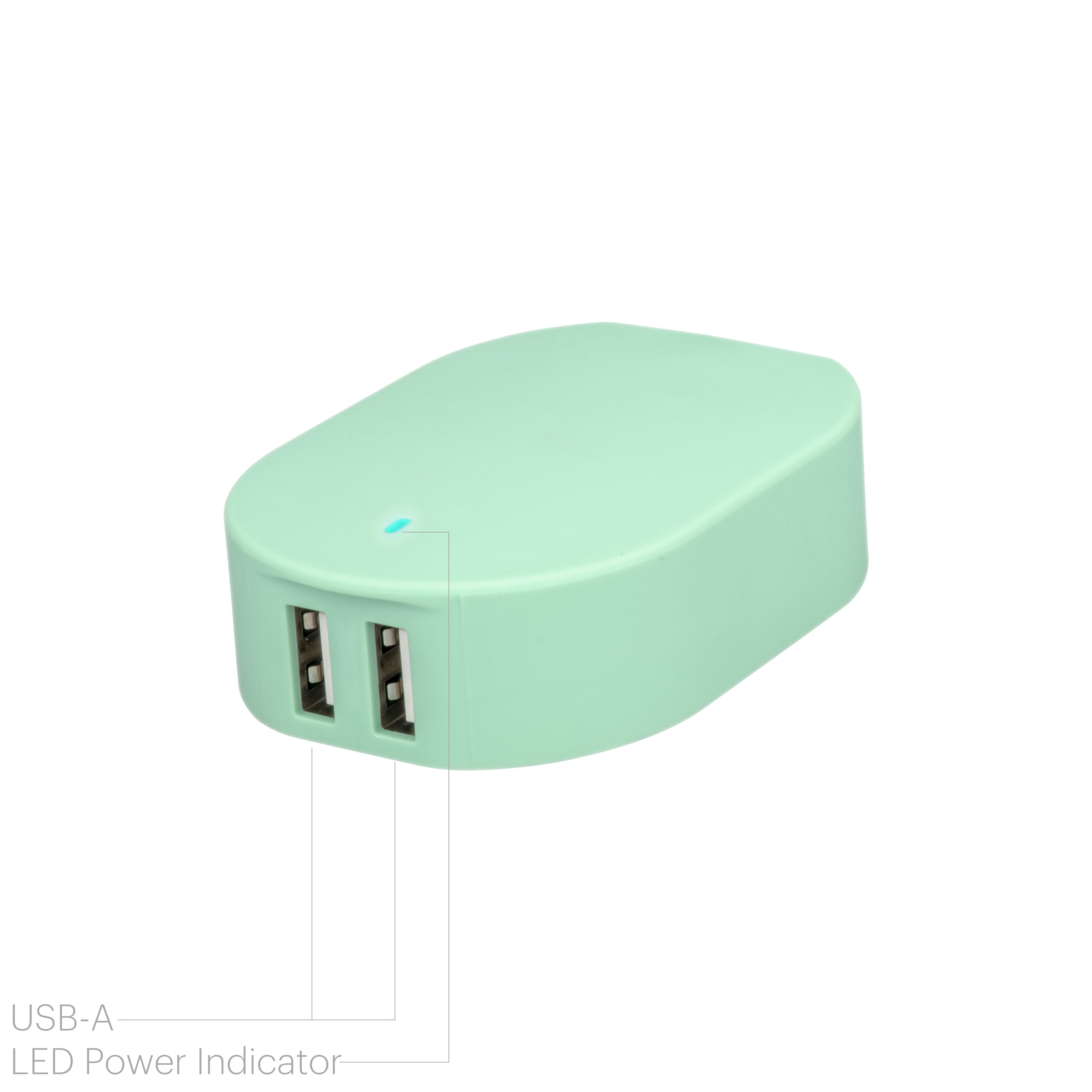 onn. 4.8A Dual-Port USB Wall Charger, Foldable Plug, Compatible for iPhone, iPad and Android Smartphones