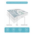 thumbnail image 5 of Quilts Full Size Bedding Set, Blue Teal Coastal Lightweight Quilted Comforter, Summer Beach Coral Shell Starfish Soft Reversible Bedspread Coverlet with Pillow Covers for All Season, 78" x 90", 5 of 7