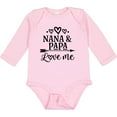 thumbnail image 3 of Inktastic Nana Papa Love Me Grandchild Boys or Girls Long Sleeve Baby Bodysuit, 3 of 5