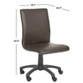 thumbnail image 4 of SAFAVIEH Hal Desk Chair Brown, 4 of 6