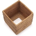 thumbnail image 2 of Nvzi Funda para caja de pañuelos de ratán, tejido natural, soporte para servilletas faciales, cuadrado (natural, 5,7 x 5,7 x 5,7 pulgadas), 2 of 3
