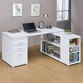 thumbnail image 2 of Yvette 60-inch 3-drawer L-Shape Wood Computer Desk White, 2 of 11