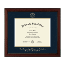The University of Texas at Arlington School of Social Work Diploma Frame, Document Size 14" x 11"