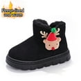 thumbnail image 6 of HAUXUN-QABoys & Girls Christmas Reindeer Doll Warm Cotton Shoes 3-11 Years, -Lined Thick Non- Snow Boots, Autumn Winter Holiday Mid-Calf Footwear(Black,12.5), 6 of 9