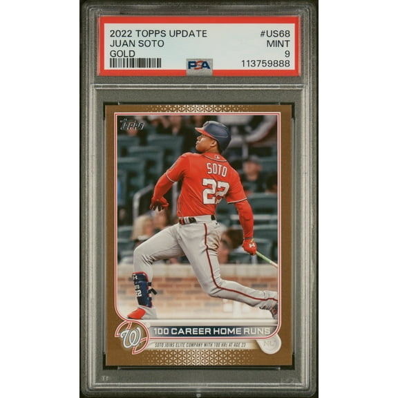2022 Topps Update Gold Juan Soto #US68 /2022 PSA 9
