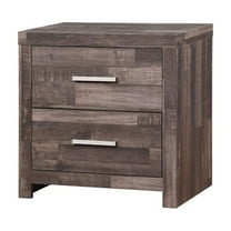 ACME Juniper Modern Composite Wood 2-Drawer Bedroom Nightstand in Dark Cherry