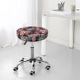 thumbnail image 7 of Fotbe Rose Flowers Stool Covers Round,Waterproof Round Bar Stool Covers Bar Chair Covers Washable Stool Cushion Slipcover for 12-14 Inch Chair-13 inch, 7 of 7