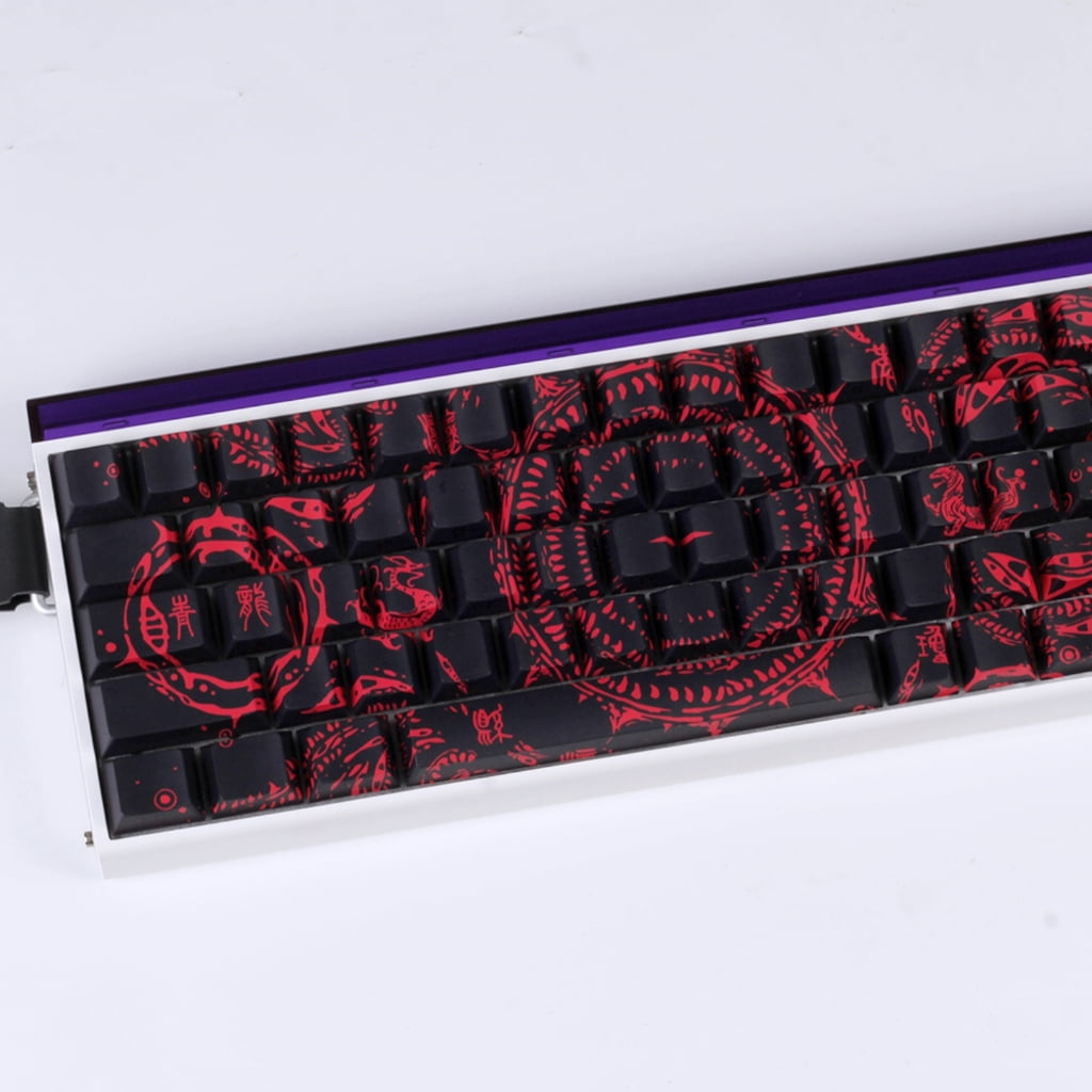 MOMOJIA Heat Sublimation PBT Keycaps Textured Slip Proof For 60% 68% Layouts Keyboards