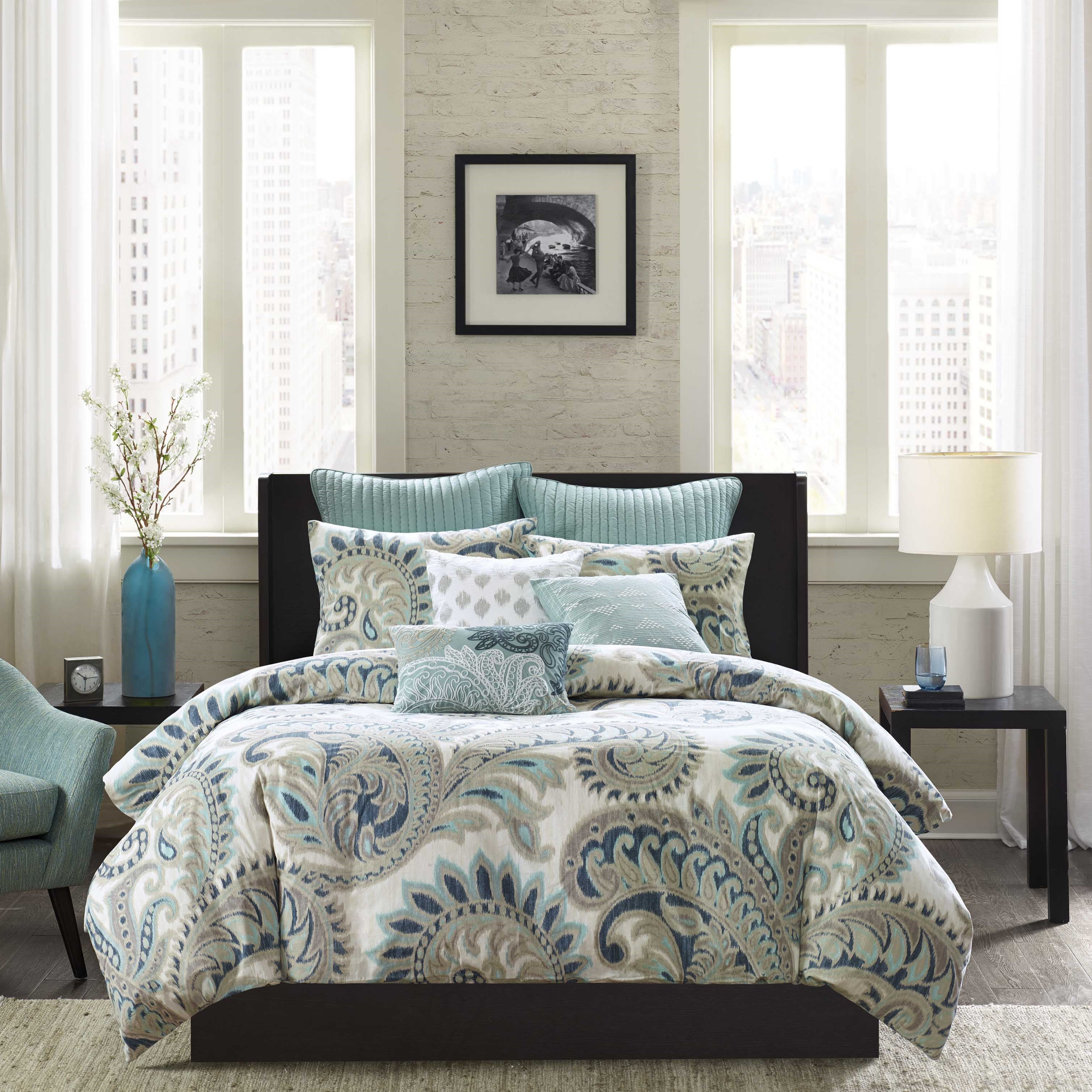 Ink Ivy Mira Duvet Cover Mini Set In Blue King Com