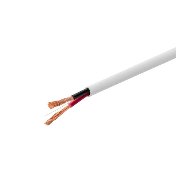 Monoprice Speaker Wire, CL3 Rated, 2-Conductor, 14AWG, 250ft, White