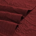 thumbnail image 5 of Mellanni Bedspread Coverlet Set Burgundy - Reversible Bedding Cover - Oversized Quilt Set, 3 Piece, Full / Queen, Burgundy, 5 of 8