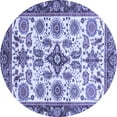 thumbnail image 1 of Ahgly Company Indoor Round Abstract Blue Modern Area Rugs, 7' Round, 1 of 4