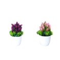 thumbnail image 1 of de 2 plantas en macetas artificiales realistas para oficina en hogar, plantas falsas para decoración de cocina BLESIY Plantas de bonsai en maceta, 1 of 8
