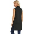 thumbnail image 5 of Cizayoi Women's Long Open Front Knit Sleeveless Cardigan Vest, 5 of 7