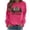 Hot Pink, variant on Christmas Tree Crewneck Sweatshirts Womens Long Sleeve Xmas Pullover Shirts Loose Cute Holiday Tops, 3XL White