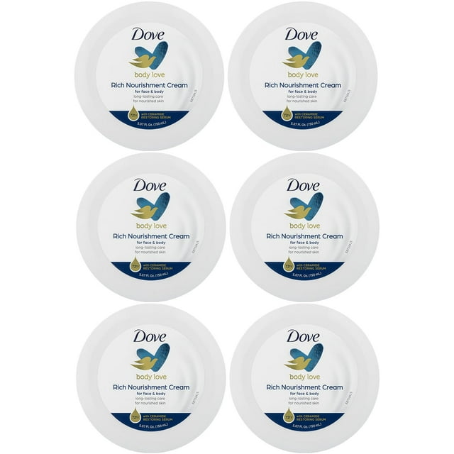 Crema nutritiva Lotion Dove Body Love Rich, 150 ml (paquete de 6)