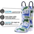 thumbnail image 2 of Kushyshoo Toddler Boys Light Up Rain Boots Kids Dinosaur World Rain Boots with Handles 3M, 2 of 6