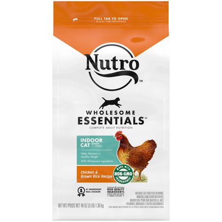 UPC: 0079105117456 | Nutro Wholesome Essentials Natural Dry Cat Food  Indoor Cat Adult Chicken & Brown Rice Recipe  3 Lb. Bag