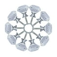thumbnail image 3 of Renovators Supply Glass Kitchen Cabinet Knobs Diamond Pull Handles 1.18 x 1.18 x 1.18 In. Dresser Drawer Knobs 10 Pcs Per Pack Mushroom Cabinet Furniture Knobs Pulls Pack of 3, 3 of 8