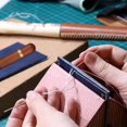thumbnail image 5 of Estuche de madera para agujas de 2 piezas con 12 agujas colgantes con parte trasera dorada y agujas de costura de cuero de 4 ojales como se muestra, 5 of 5