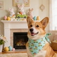 thumbnail image 5 of FeiFu Easter Pet Bandana Triangle Scarf for Dogs Cats Cute Bunny Egg Print Puppy Bib Kerchief for Easter Holiday Party Decor, 5 of 6
