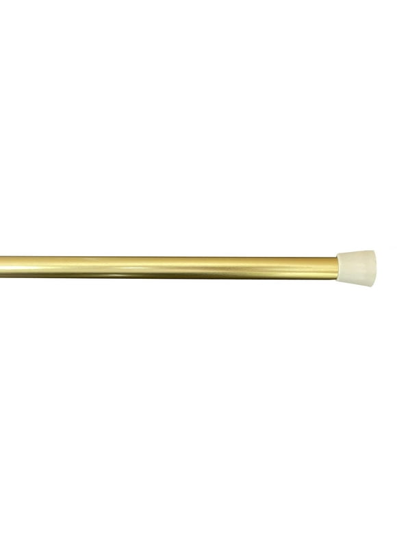 The Classic Touch Adjustable 7/16 Tension Rod, Gold, 28-48 Inches