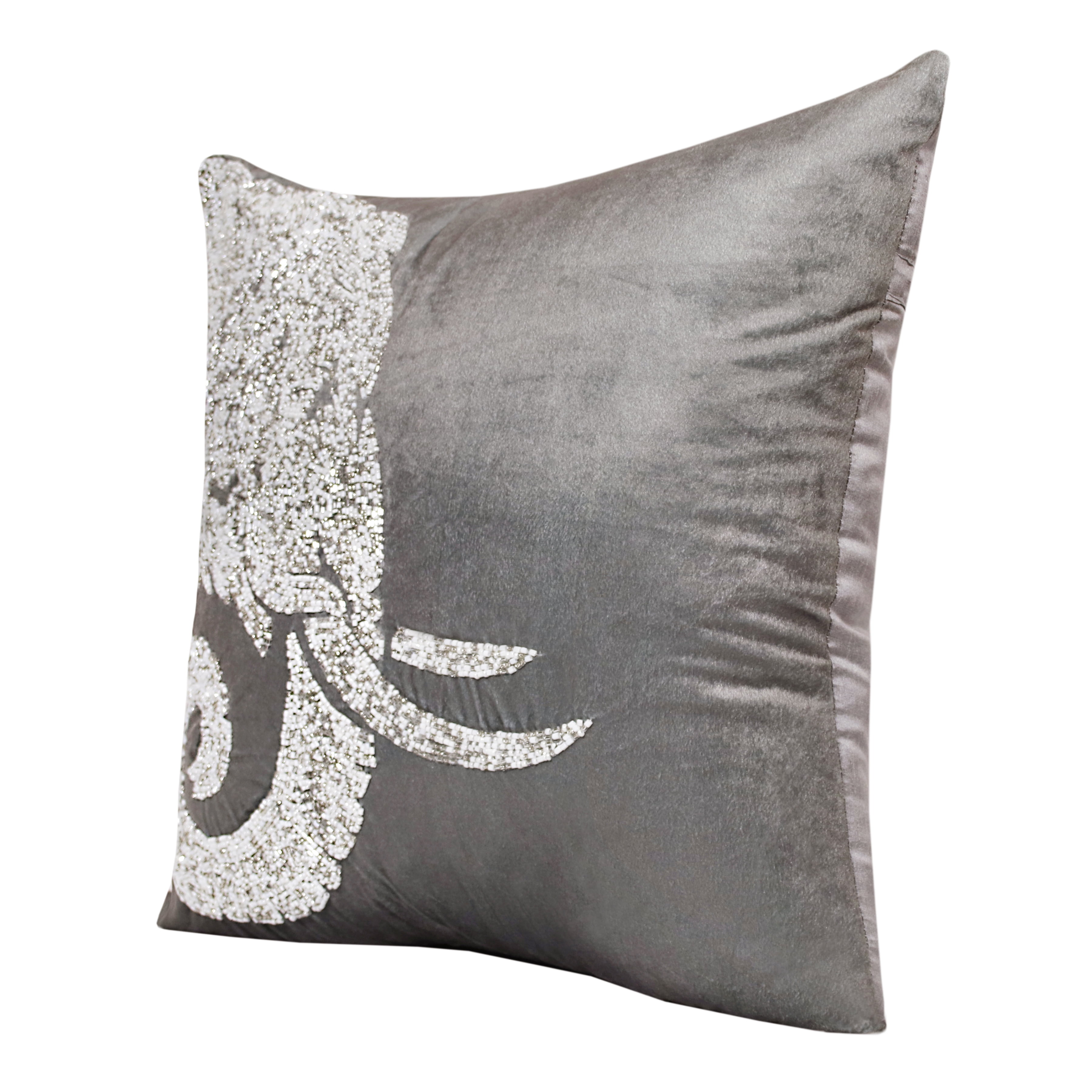Harlow Hill Isla 20" x 20" Gray/Silver Animal Velvet Adult Decorative Throw Pillow Cover