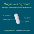thumbnail image 5 of BESTVITE Magnesium Glycinate 400mg - 400mg of Elemental Magnesium per Serving (240 Vegetarian Capsules) - No Stearates - No Silicon Dioxide - Vegan - Non GMO - Gluten Free, 5 of 7