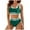 D163/Green, variant on Afdoent Womens Bikini Sets High Waisted Sporty Two Piece Swimsuit Color Block High Cut Bathing Suits Beachwear