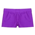 thumbnail image 5 of Kaerm Girls Kids Stretchy Gymnastic Dance Shorts Sports Exercise Cycling Running Shorts Hot Pants Purple 3-4, 5 of 6
