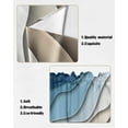 thumbnail image 6 of Ombre Swag Valance Curtains Abstract Geometric Blue Brown Gradient Waves Beach Rod Pocket Kitchen Curtains Scalloped Window Treatment Valances Swag Curtains For Living Room 1 Pair 36"w X 45"l, 6 of 8