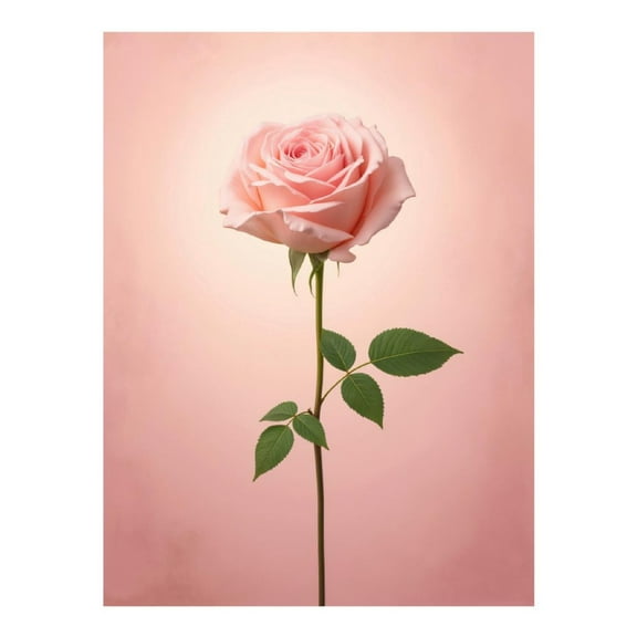 Diamond Art Kit for Adults, Pink Rose Bloom Stem Leaves Diamond Painting for Adults Beginners, 5D DIY Diamond Art Painting Kits, Colorful Diamond Painting Craft for Home Decor 12x16