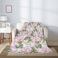 thumbnail image 2 of Sikiie Lilies Flowers Cozy Flannel Fleece Throw Blanket: Lightweight & Thick for All Seasons - Perfect for Women, Men, & Kids"50"x40", 2 of 6