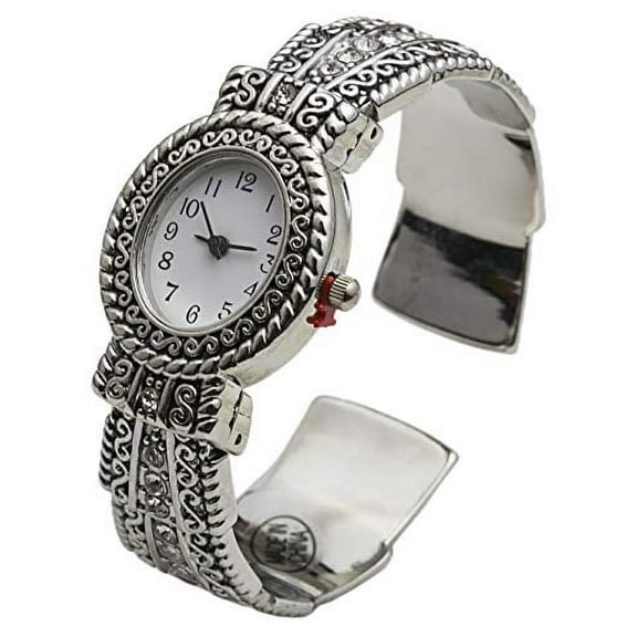 Excellent Watches- Gold-Tone Bangle Watch for Women's with Rhinestone Metal Strap