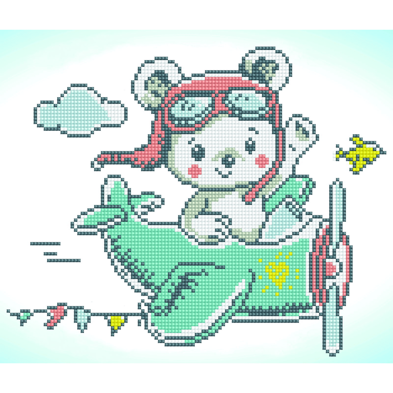 Diamond Dotz Aero Bear Diamond Painting Kits for Adults - Diamond Art Kits a Relaxing Creative Craft Kit with Dotz Gems 11x13
