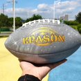 thumbnail image 4 of KPASON Football, Glitter Glow Football - Silver Holographic Glow Football Sparkles in The Light - Official Size 9 with Pump for Adults, Youth, 4 of 5