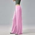 thumbnail image 5 of Dagugfen Loose Fitted Pants for Women Full Lnegth Elastic Waist Yoga Gym Casual Toursers Nylon Spandex Pants with Pockets, 5 of 5