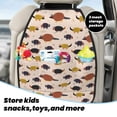 thumbnail image 5 of Xecao Cute Armadillo1 Pattern Car Seat Back Protector 2 Pack Large Capacity Pocket, Kick Mats Back Seat Protector, 5 of 8