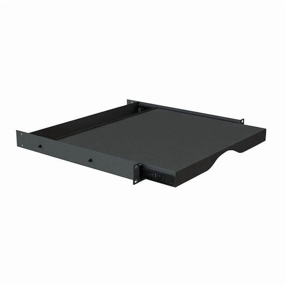 Video Mount Products Sliding Shelf,Rack Mount,Black ER-SS1U