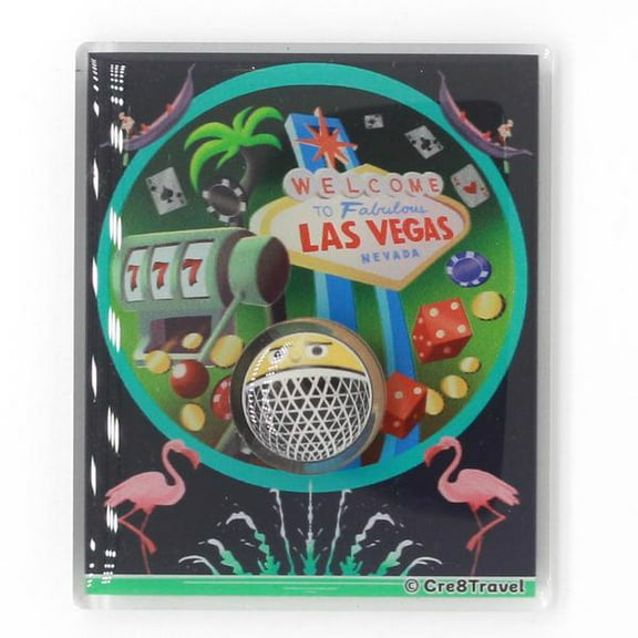 Las Vegas Interactive 3D Acrylic Magnet