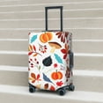 thumbnail image 6 of Fuzoiu Autumn Pumpkins Fall Leaves Print Suitcase Cover,Washable Luggage Covers for Suitcase,Elastic Luggage Protector Cover,Scratch Resistant Travel Suitcase Covers-Large, 6 of 7