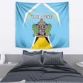 thumbnail image 3 of Personalized Saint Lucia Coat Of Arms Tapestry Sent Lisi Flag Style LT18, 3 of 6