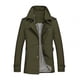 thumbnail image 1 of Dnzceghtig L;Abrigo De Hombre Verde Militar Color Sólido Cuello Vuelto Chaqueta De Un Solo Pecho Cortavientos Gabardina De Negocios Informal Outwear para Otoño Invierno, 1 of 5