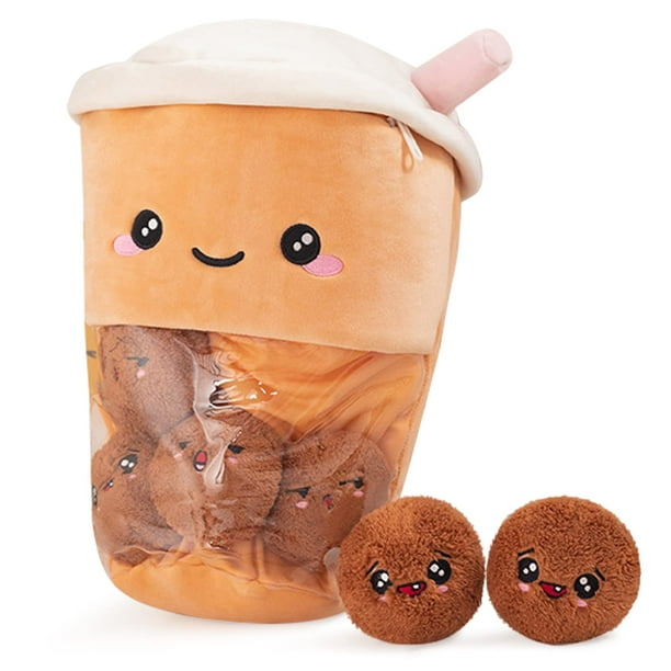 Nenalayo Linda Bolsa De Boba Tea Plushies Juguete Relleno Bubble Tea Almohada De Felpa Extraíble Suave Merienda Taza De Té Almohada En Forma De Regalos Creativos Para Niños 13.7 Pulgadas (6 Muñecas Ma