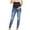 Medium Blue-Light Ripped, variant on Women’s Maternity Skinny Jean Stretch Denim Pants with Full Panel Over Belly Waistband Slim Fit Dark Blue