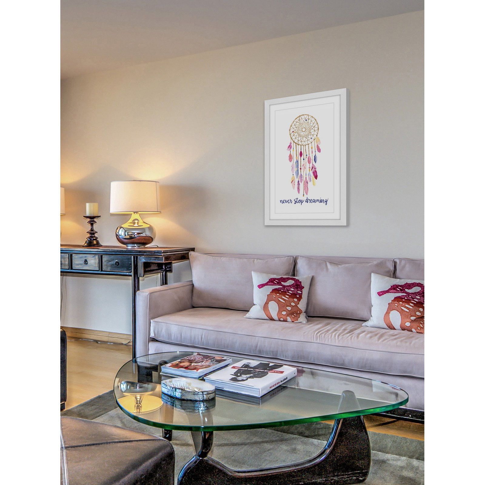 Marmont Hill "Dreamcatcher" By Molly Rosner Framed Painting Art Print, 24.0" x 1.5"