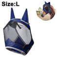 thumbnail image 1 of Masque Volant Cheval Confortable Anti-Moustique Masque Visage Cheval Couvre-Chef Confortable de Haute Qualité, 1 of 9