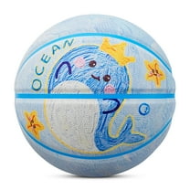 Kuangmi Whale Children's Basketball Size5(27.5”)PU Material Durable Kids for Indoor Outdoor Play,KMBB581CA